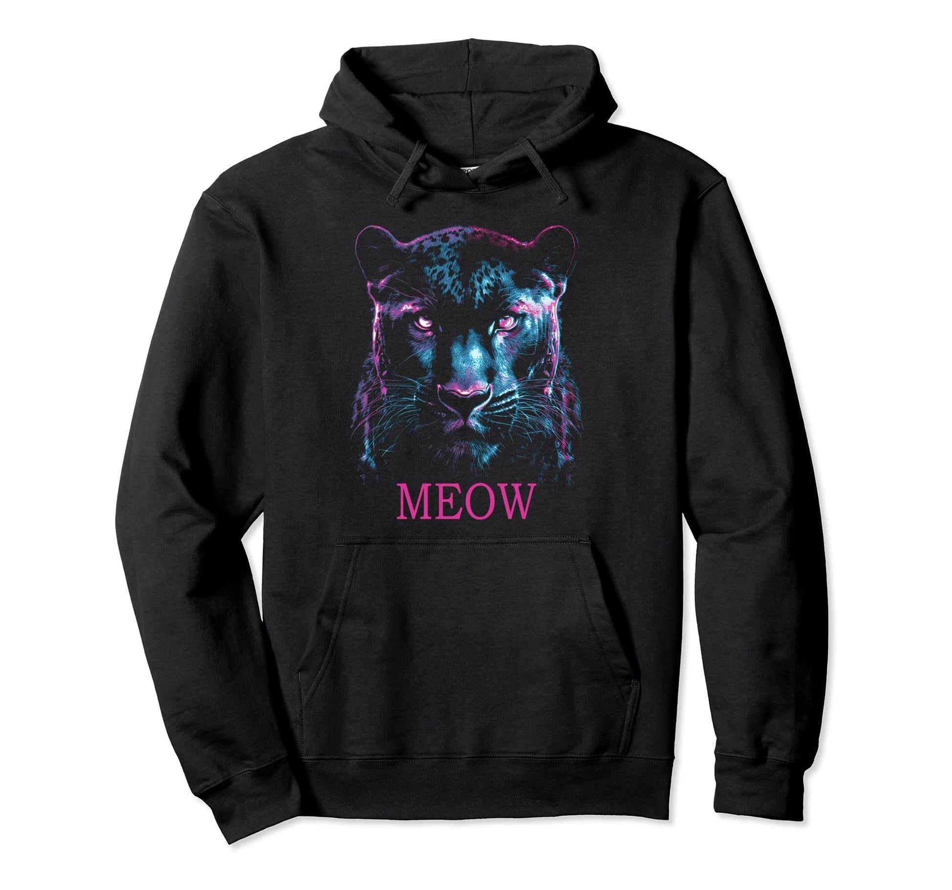 Panther Black Cyberpunk Aesthetic Hoodie - Graphic Print for Adults - T-Shirt, Sweatshirt, Hoodie