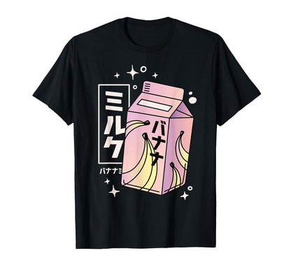 Banana Milk Carton Kawaii Aesthetic T-Shirt - Unique Graphic Men Women - T-Shirt, Sweatshirt, Hoodie