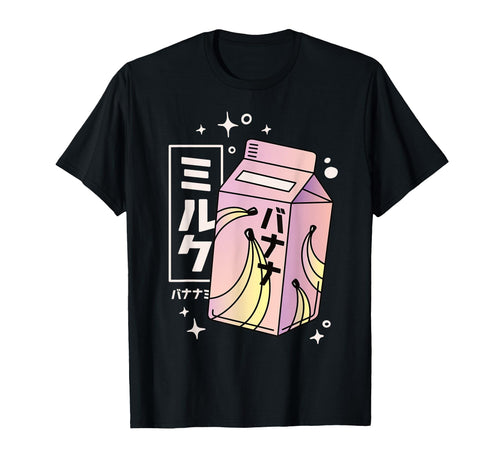Banana Milk Carton Kawaii Aesthetic T-Shirt - Unique Graphic Men Women - T-Shirt, Sweatshirt, Hoodie