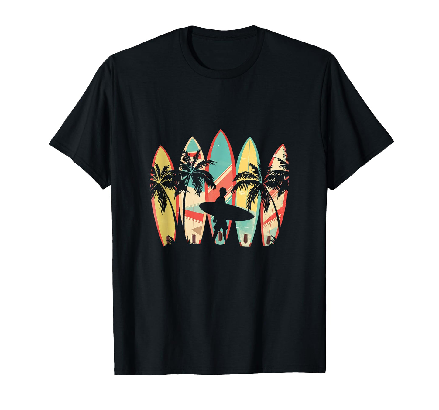 Surfer Surfing Beach Surf Surfboard T-Shirt - Trendy Graphic Unisex - T-Shirt, Sweatshirt, Hoodie