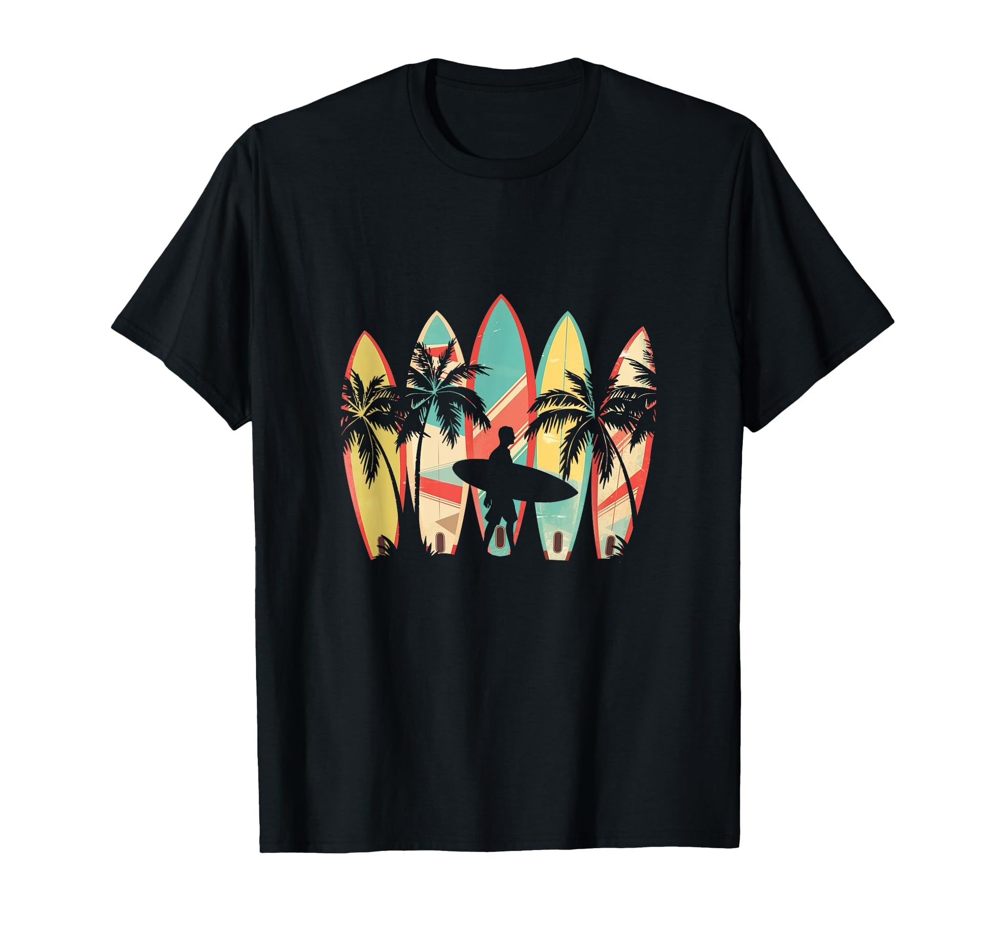 Surfer Surfing Beach Surf Surfboard T-Shirt - Trendy Graphic Unisex - T-Shirt, Sweatshirt, Hoodie