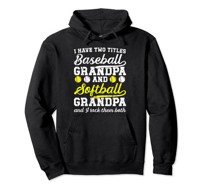 Baseball Softball Grandpa Proud Hoodie - Aesthetic Graphic Men Women - T-Shirt, Sweatshirt, Hoodie