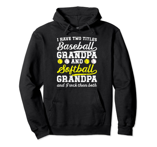 Baseball Softball Grandpa Proud Hoodie - Aesthetic Graphic Men Women - T-Shirt, Sweatshirt, Hoodie