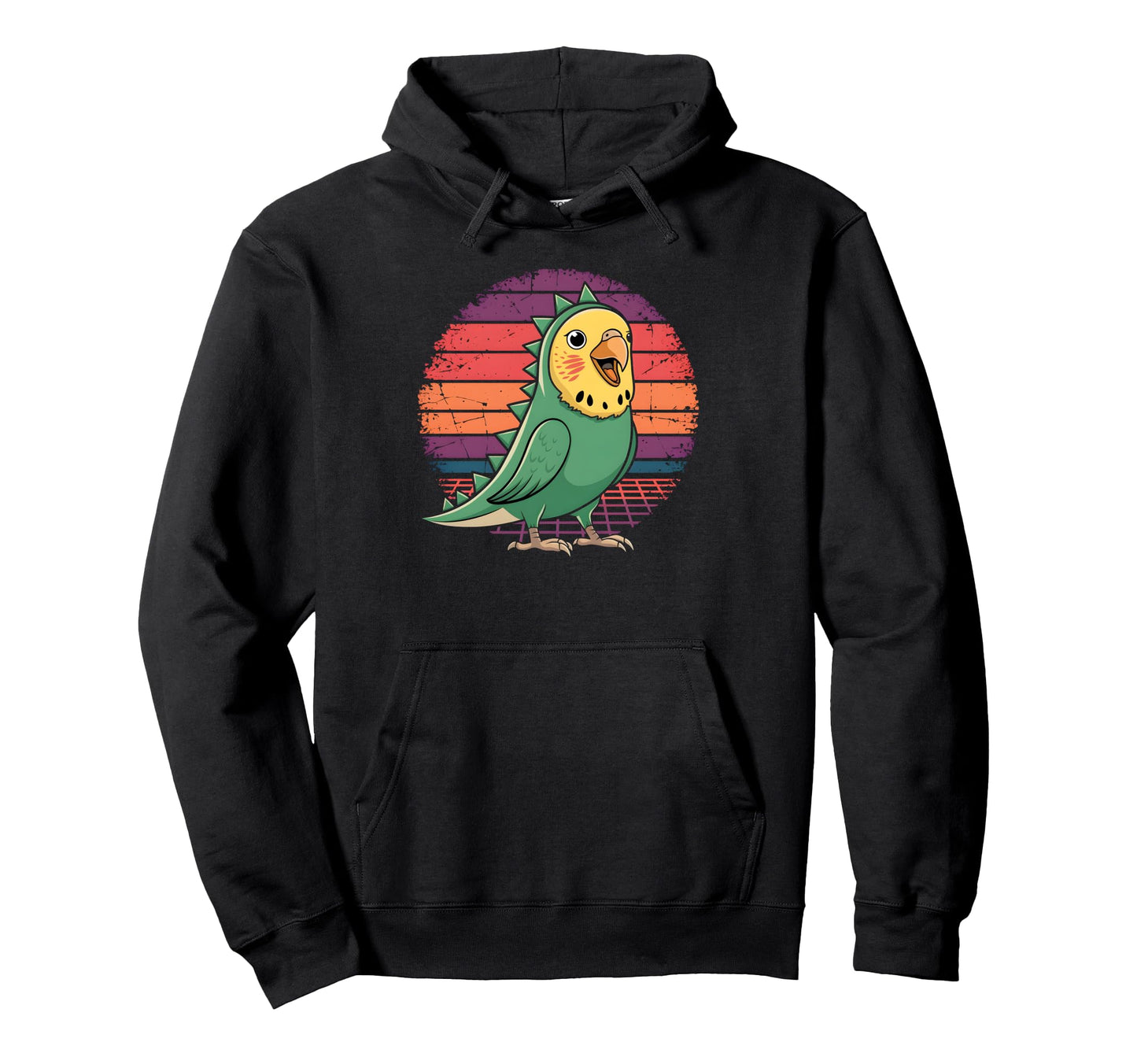 Funny Birb Parrot Aesthetic Vaporwave Hoodie - Trendy Graphic Unisex - T-Shirt, Sweatshirt, Hoodie
