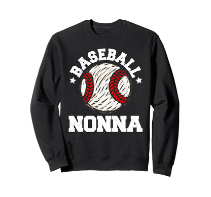 Baseball Nonna Distressed Funny Sweatshirt - Streetwear Style Unisex - T-Shirt, Sweatshirt, Hoodie