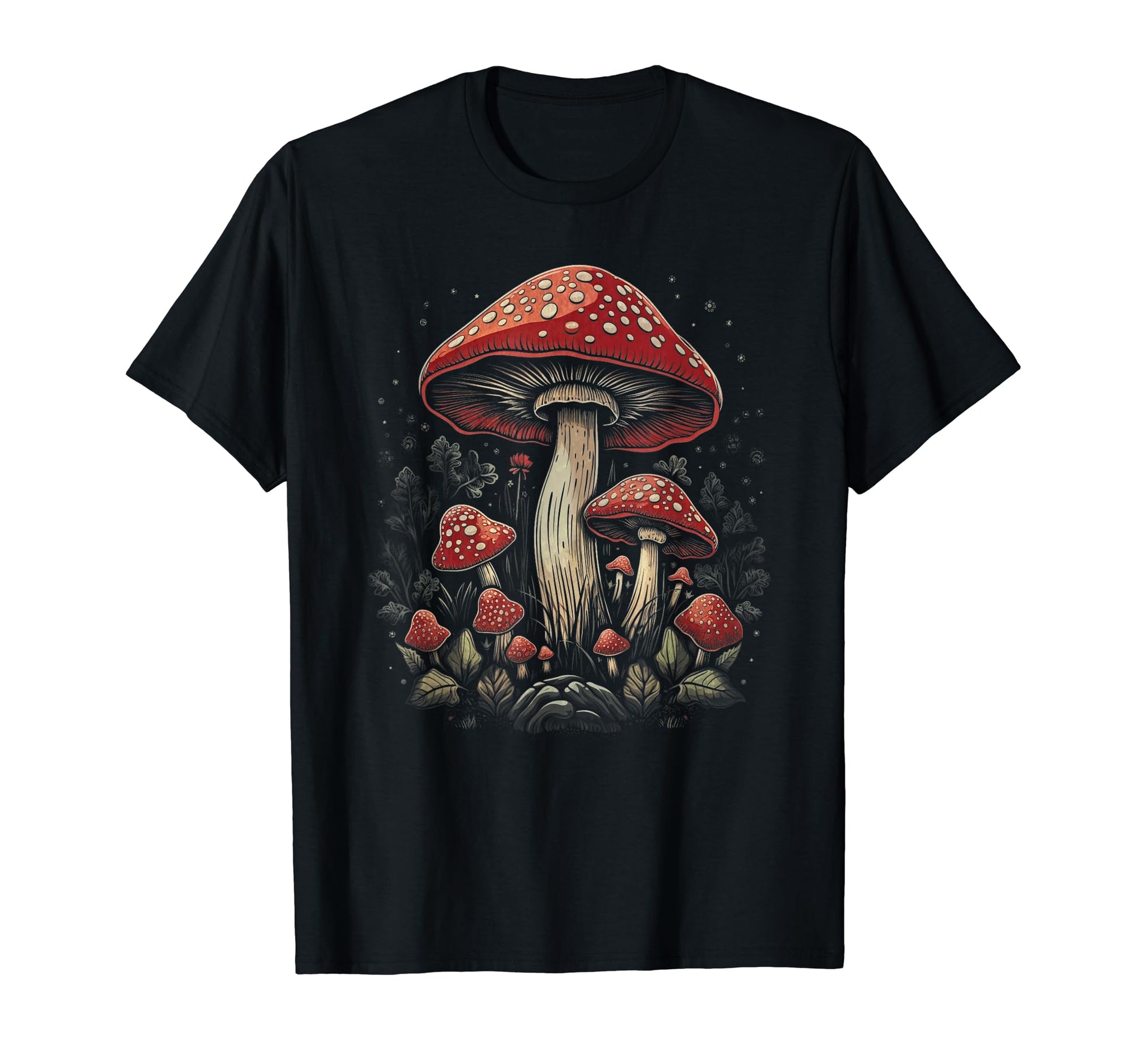 Mushroom Grunge Art 213 T-Shirt - Fun Novelty Design for Adults - T-Shirt, Sweatshirt, Hoodie