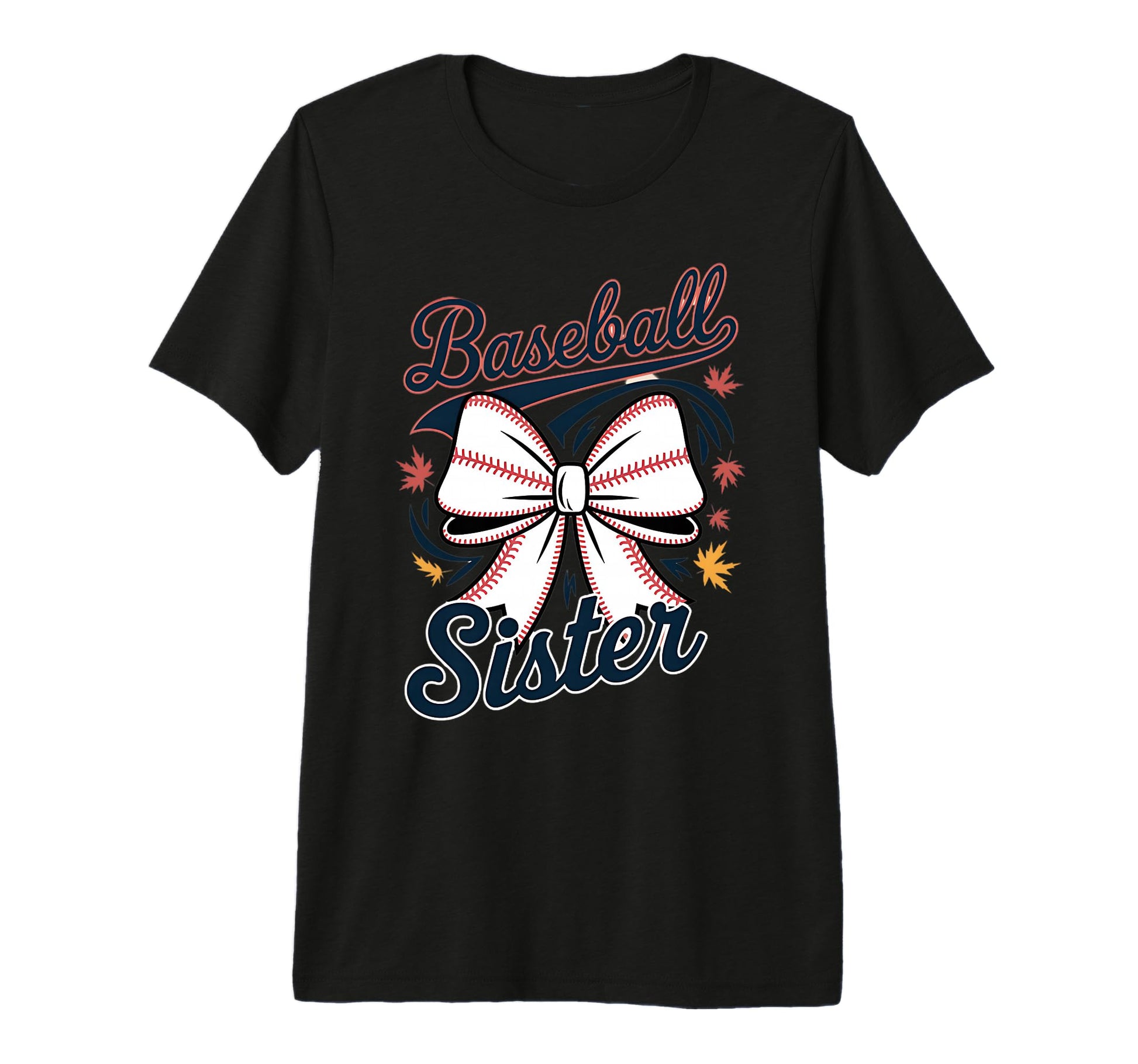 Baseball Sister Coquette Bow Tri Blend T-Shirt - Unique Graphic for Adults - T-Shirt, Sweatshirt, Hoodie