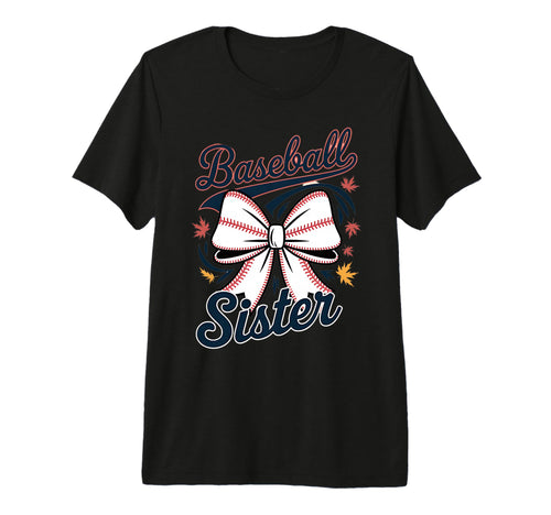 Baseball Sister Coquette Bow Tri Blend T-Shirt - Unique Graphic for Adults - T-Shirt, Sweatshirt, Hoodie