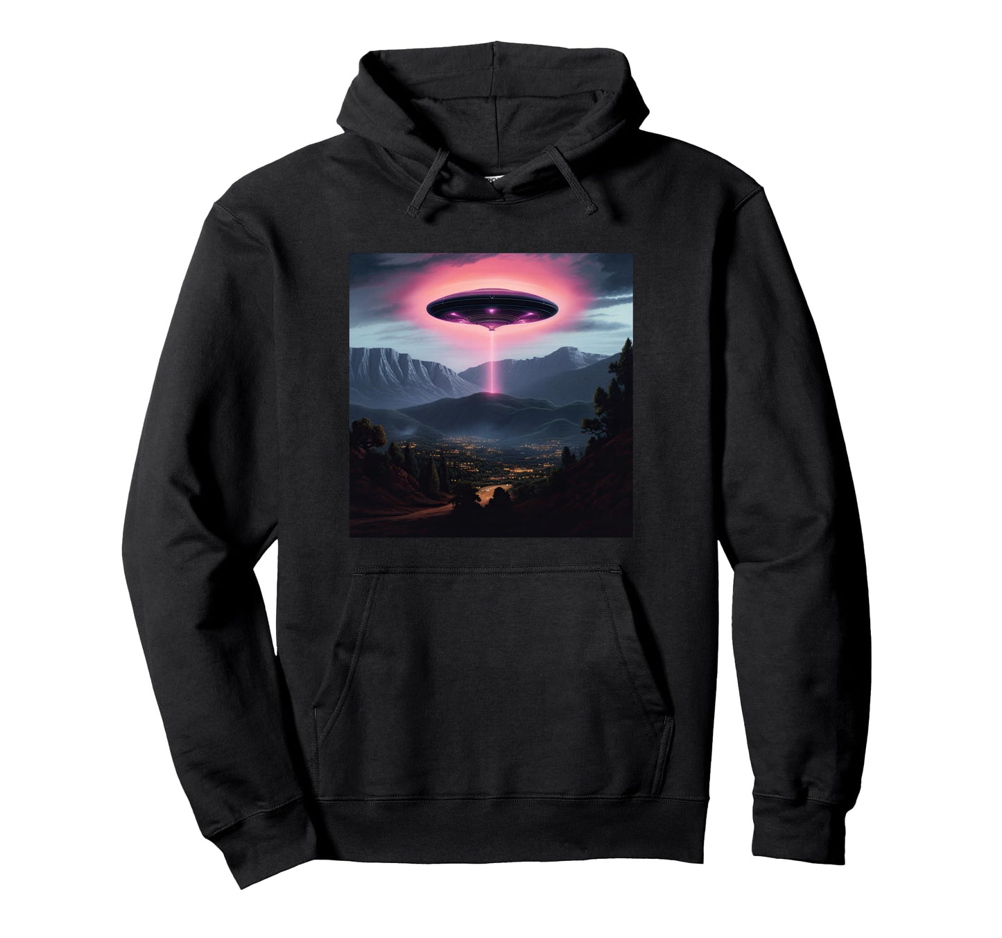 Alien Abduction Alien Vaporwave Ufo Hoodie - Aesthetic Graphic Men Women - T-Shirt, Sweatshirt, Hoodie