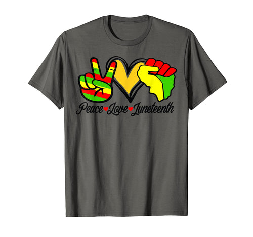 Peace Love Juneteenth T-Shirt - Aesthetic Graphic for Adults - T-Shirt, Sweatshirt, Hoodie