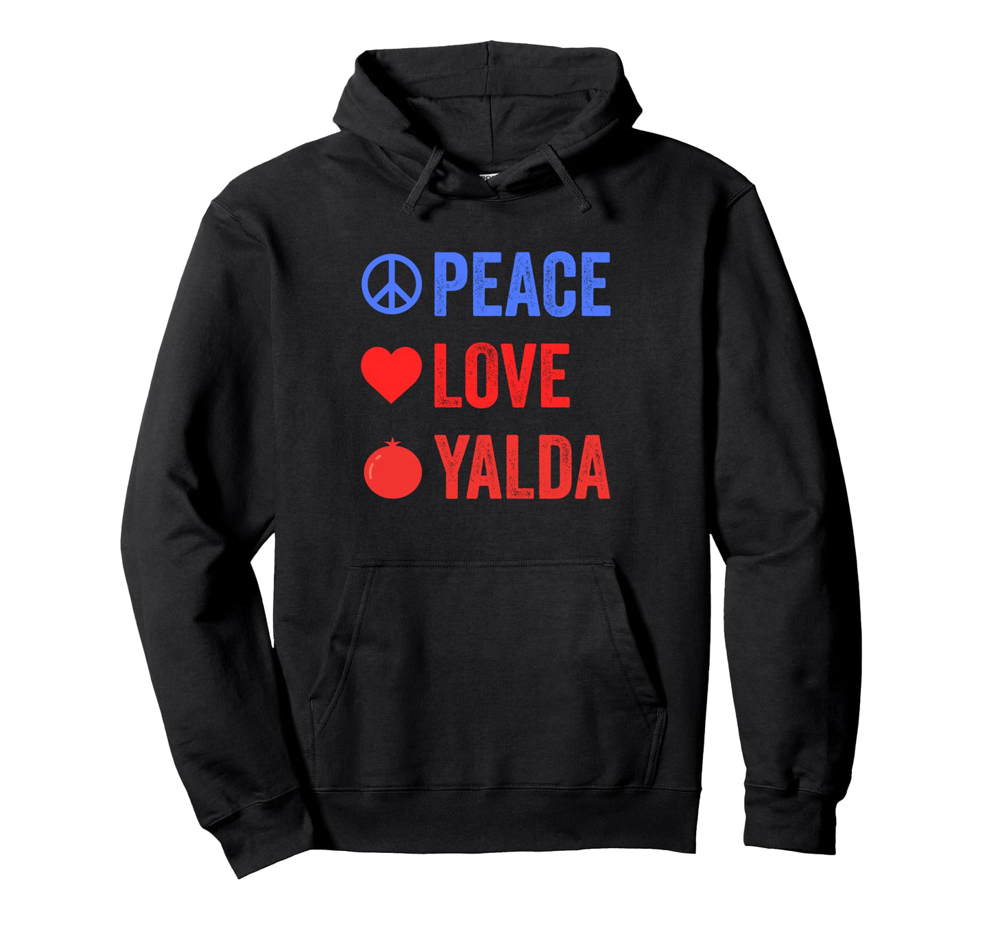 Peace Love Yalda Iranian Holiday Shab E Hoodie - Trendy Graphic Men Women - T-Shirt, Sweatshirt, Hoodie