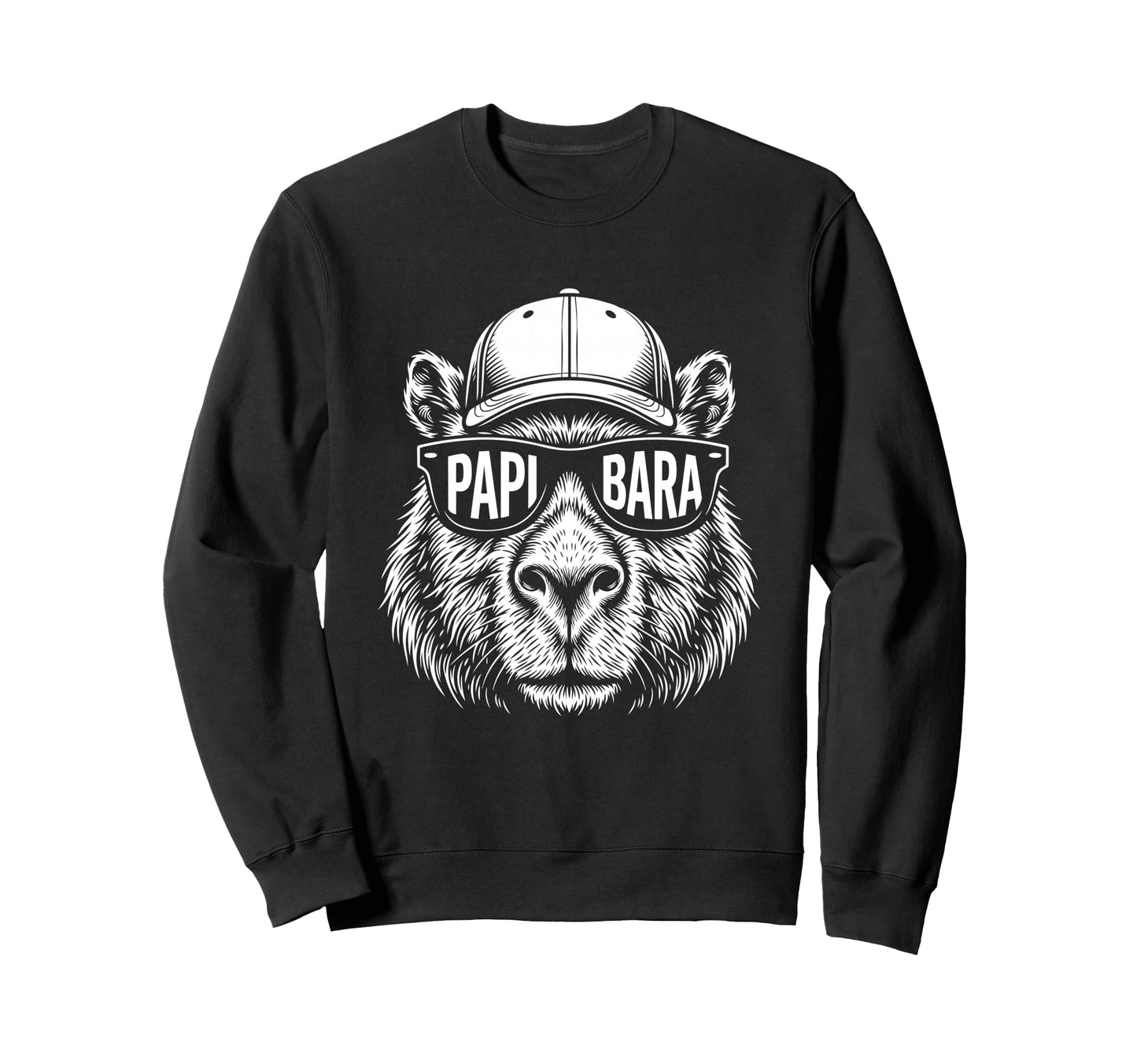 Papibara Fathers Day Best Dad Sweatshirt - Unique Graphic Men Women - T-Shirt, Sweatshirt, Hoodie