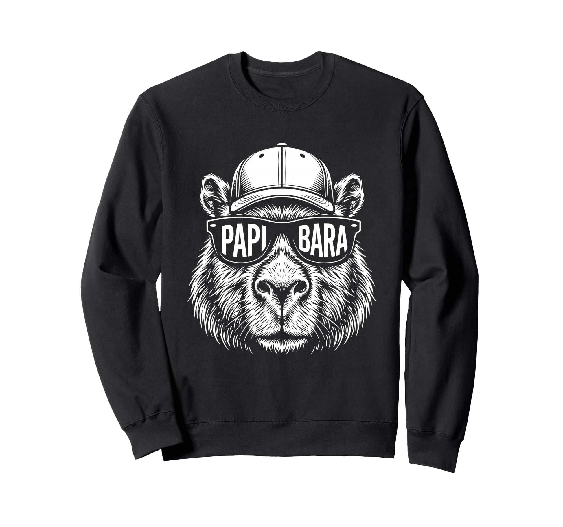 Papibara Fathers Day Best Dad Sweatshirt - Unique Graphic Men Women - T-Shirt, Sweatshirt, Hoodie