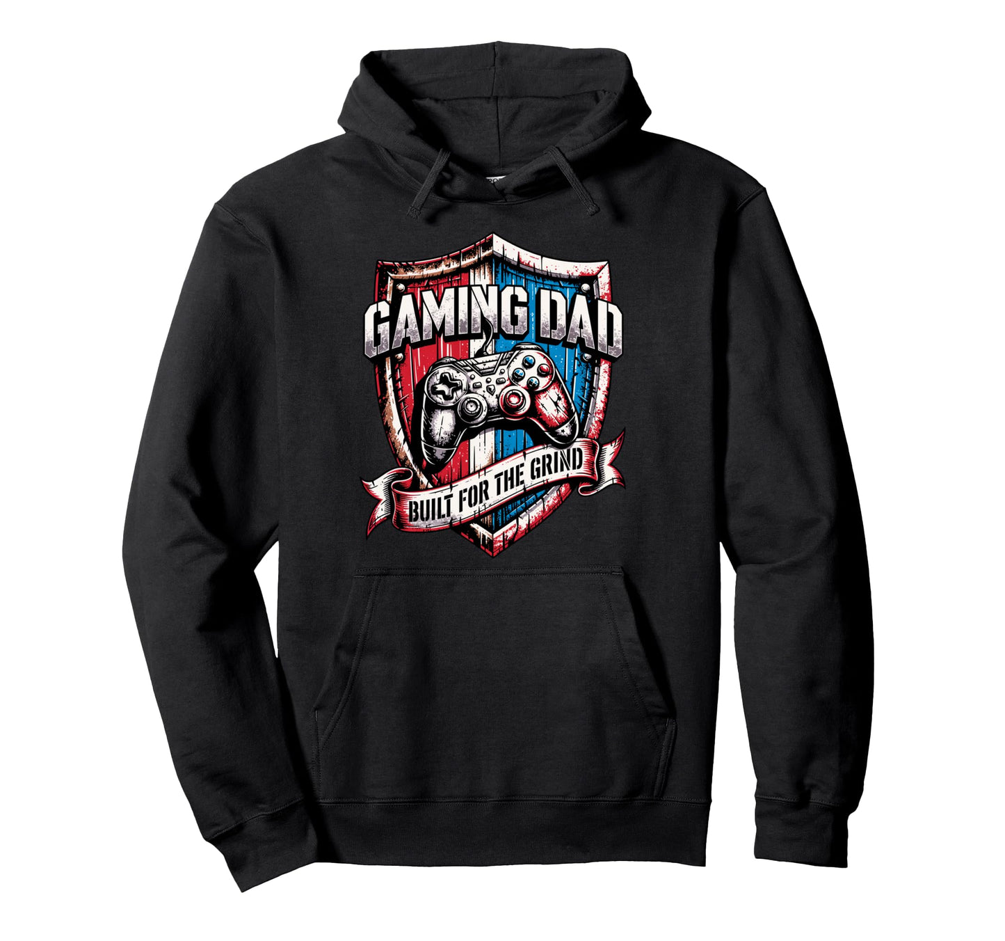 Funny Patriotic Usa Gaming Dad Built Hoodie - Fun Novelty Design Men Women - T-Shirt, Sweatshirt, Hoodie