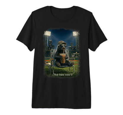 Funny Honey Badger Ballfield T-Shirt - Fun Novelty Design for Adults - T-Shirt, Sweatshirt, Hoodie