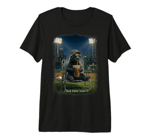 Funny Honey Badger Ballfield T-Shirt - Fun Novelty Design for Adults - T-Shirt, Sweatshirt, Hoodie
