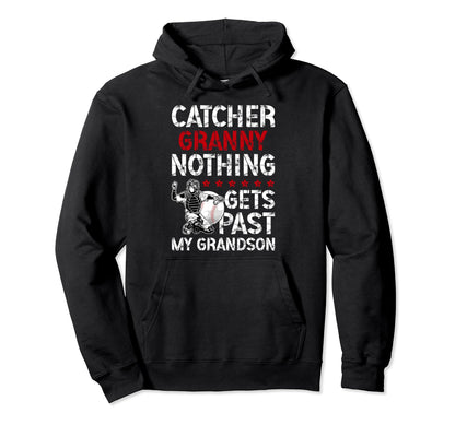 Baseball Catcher Granny Proud Granny Hoodie - Trendy Graphic Unisex - T-Shirt, Sweatshirt, Hoodie