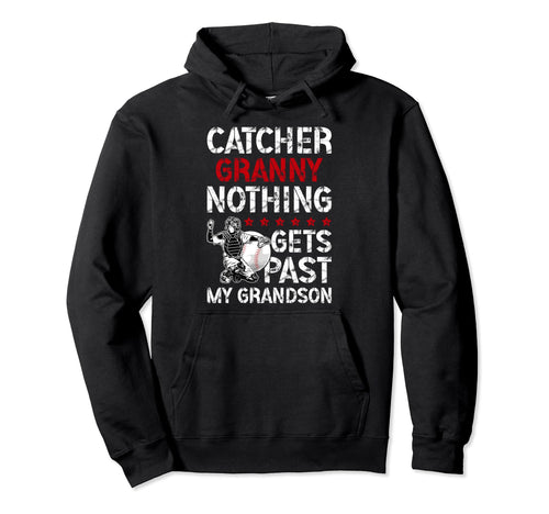 Baseball Catcher Granny Proud Granny Hoodie - Trendy Graphic Unisex - T-Shirt, Sweatshirt, Hoodie
