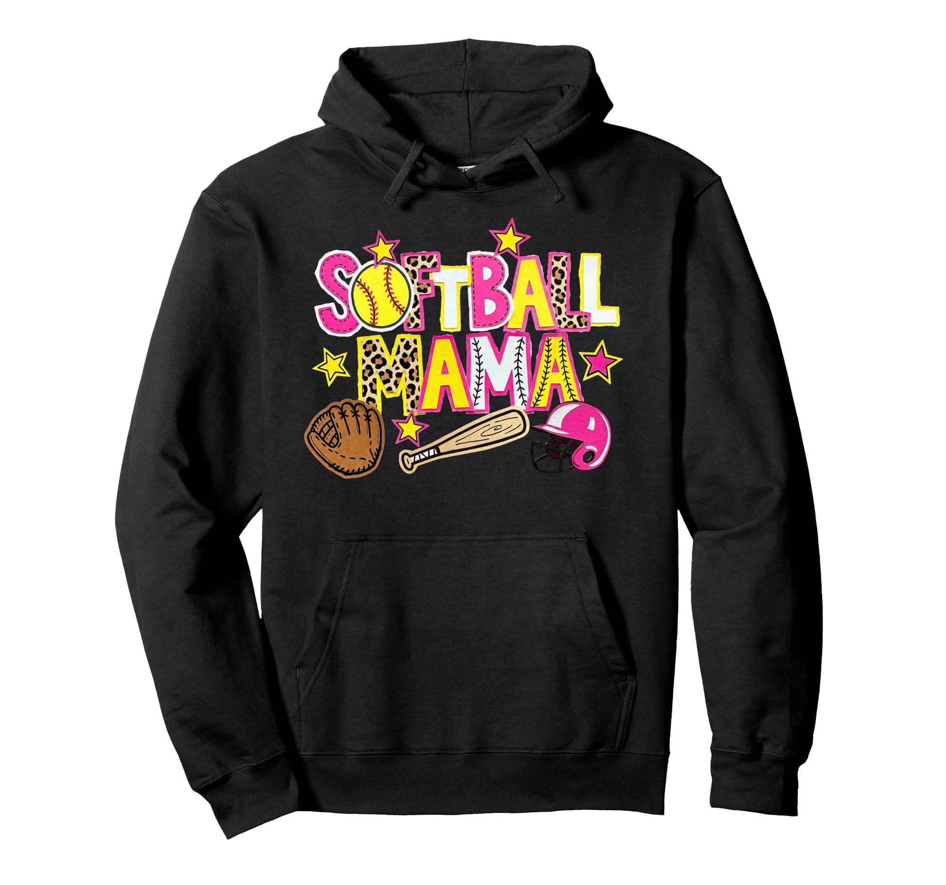 Softball Mama Mothers Day Gameday Hoodie - Minimalist Print Men Women - T-Shirt, Sweatshirt, Hoodie