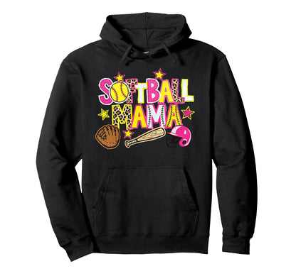 Softball Mama Mothers Day Gameday Hoodie - Minimalist Print Men Women - T-Shirt, Sweatshirt, Hoodie