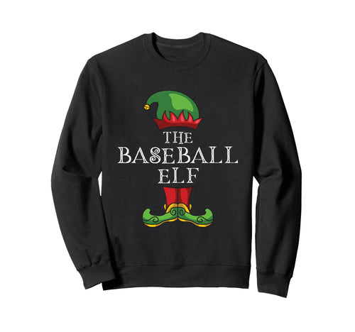 Baseball Elf Matching Family Pajama Sweatshirt - Unique Graphic Men Women - T-Shirt, Sweatshirt, Hoodie
