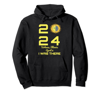 Total Solar Eclipse Urbana Illinois April Hoodie - Custom Art Print Unisex - T-Shirt, Sweatshirt, Hoodie