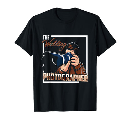 Wedding Photographer Camera T-Shirt - Minimalist Print Unisex - T-Shirt, Sweatshirt, Hoodie