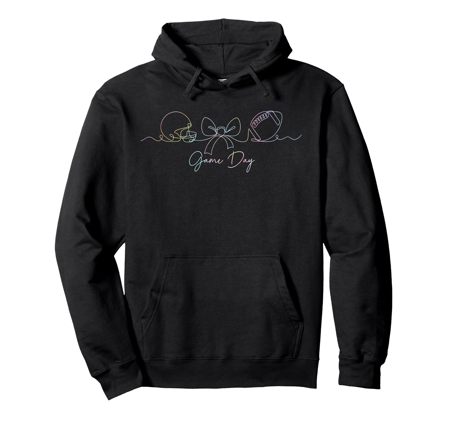 Football Gameday Continuous Line Art Hoodie - Aesthetic Graphic Men Women - T-Shirt, Sweatshirt, Hoodie