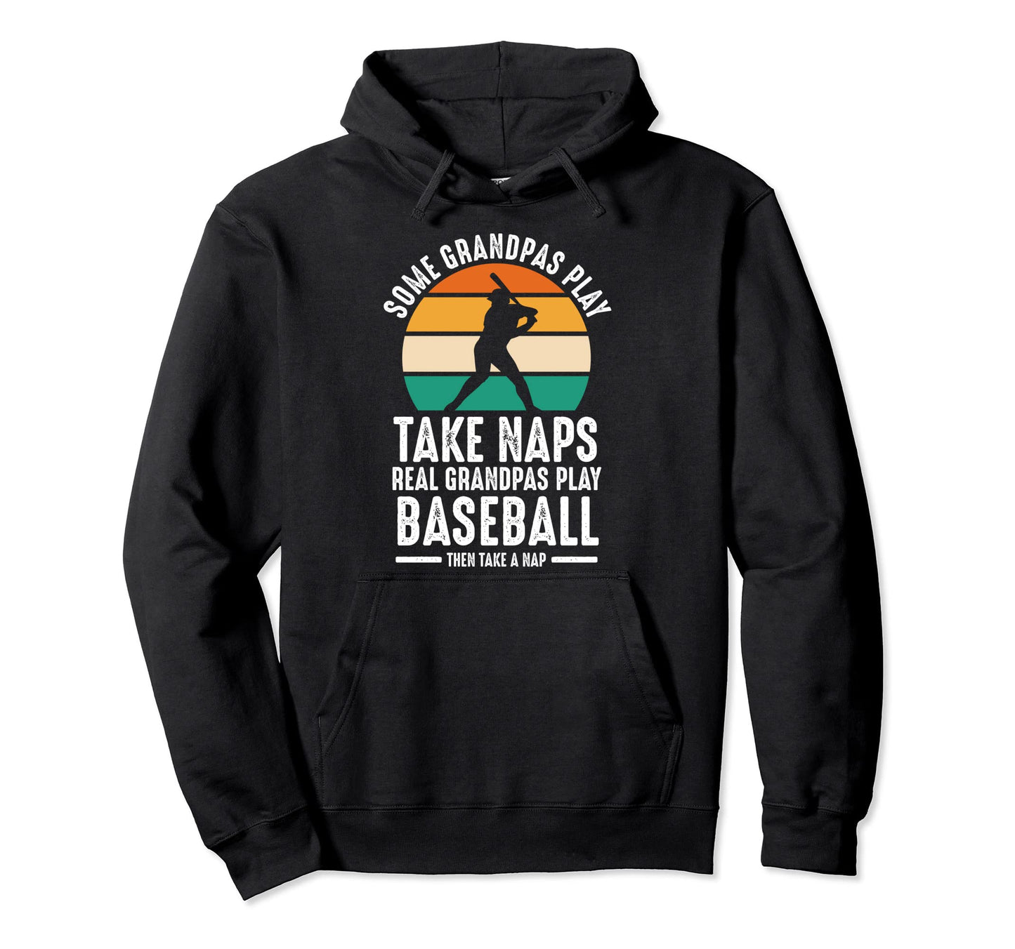 Real Grandpas Play Baseball Baseball Hoodie - Minimalist Print Unisex - T-Shirt, Sweatshirt, Hoodie