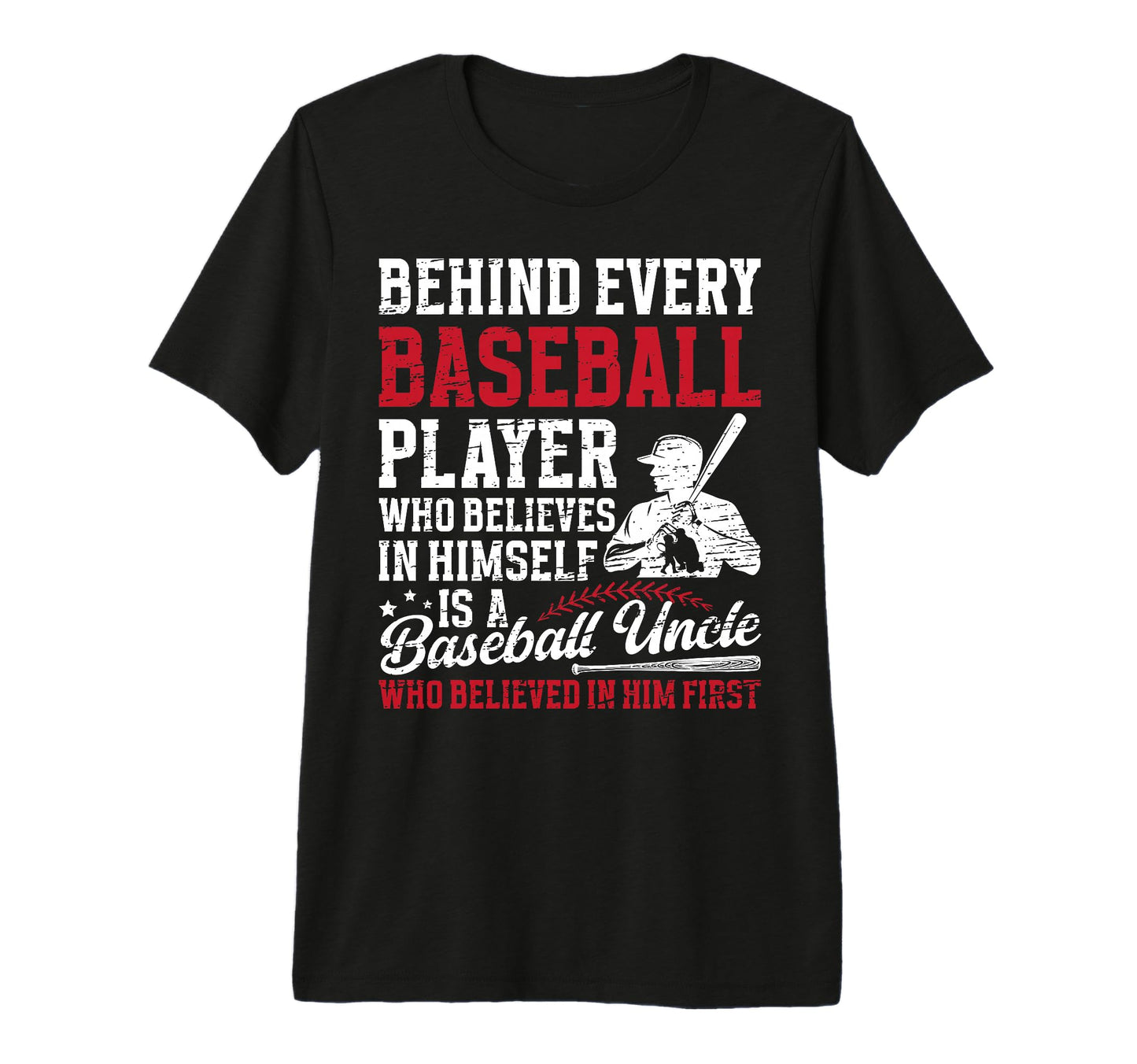 Mens Baseball Uncle Proud Uncle T-Shirt - Fun Novelty Design for Adults - T-Shirt, Sweatshirt, Hoodie