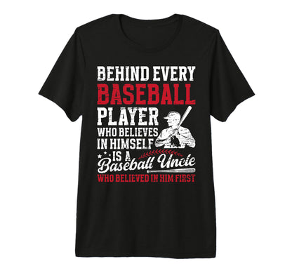 Mens Baseball Uncle Proud Uncle T-Shirt - Fun Novelty Design for Adults - T-Shirt, Sweatshirt, Hoodie