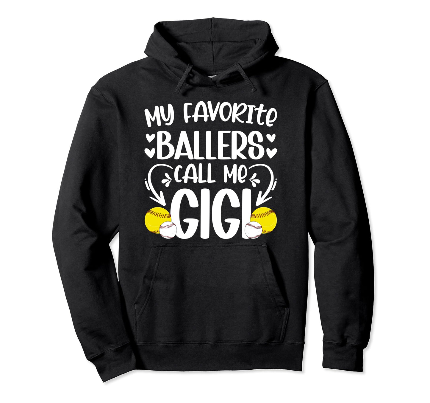 Favorite Ballers Call Me Gigi Baseball Hoodie - Trendy Graphic Men Women - T-Shirt, Sweatshirt, Hoodie