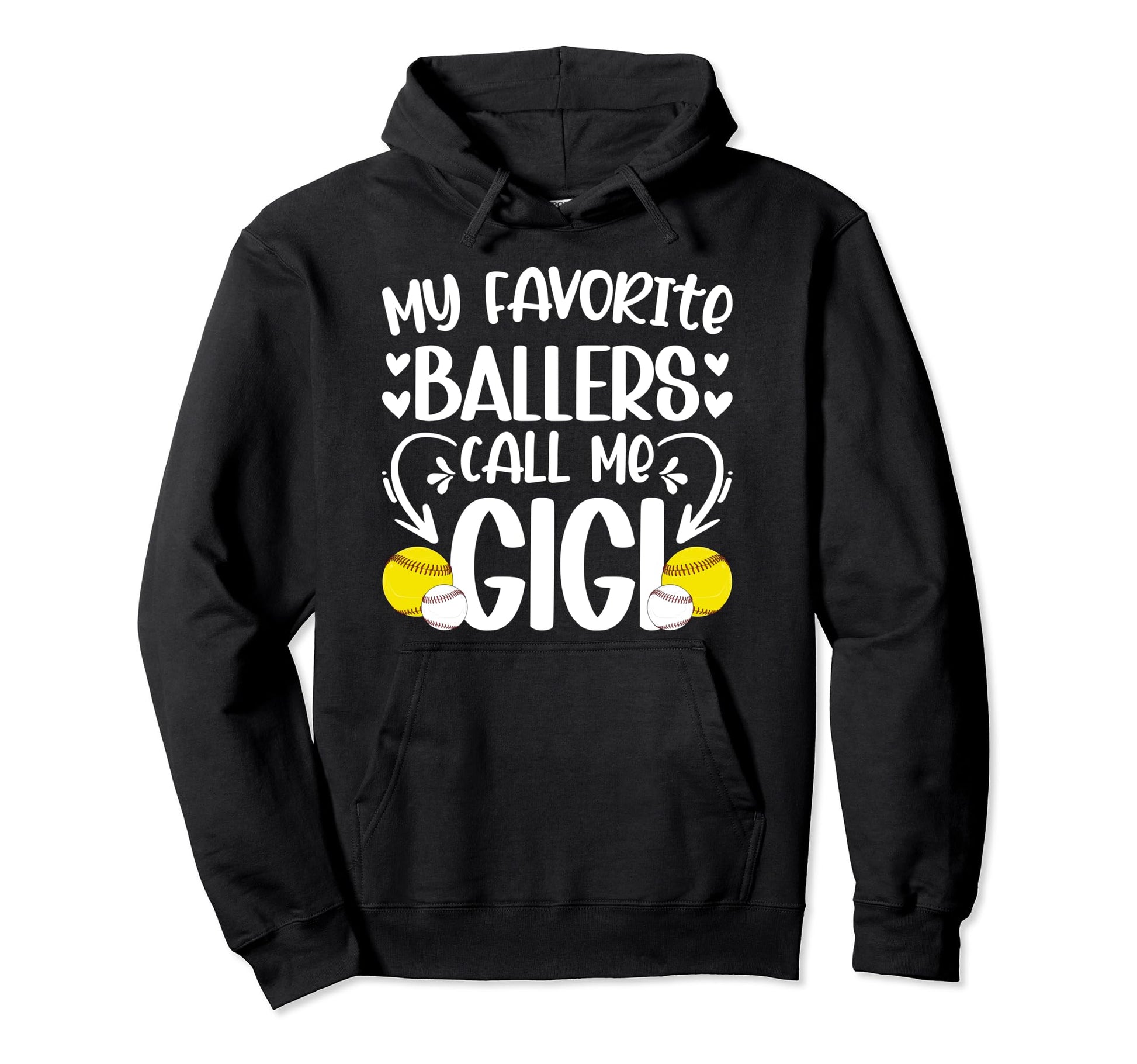 Favorite Ballers Call Me Gigi Baseball Hoodie - Trendy Graphic Men Women - T-Shirt, Sweatshirt, Hoodie