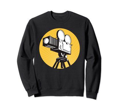 Movie Film Camera Filmmaker Sweatshirt - Casual Everyday Wear Unisex - T-Shirt, Sweatshirt, Hoodie