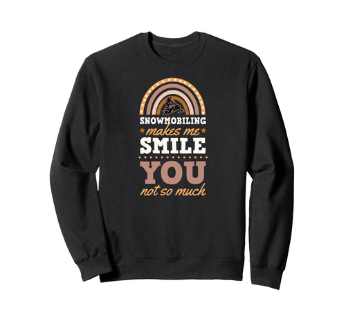 Snowmobiling Make Me Smile You Not Sweatshirt - Minimalist Print Men Women - T-Shirt, Sweatshirt, Hoodie