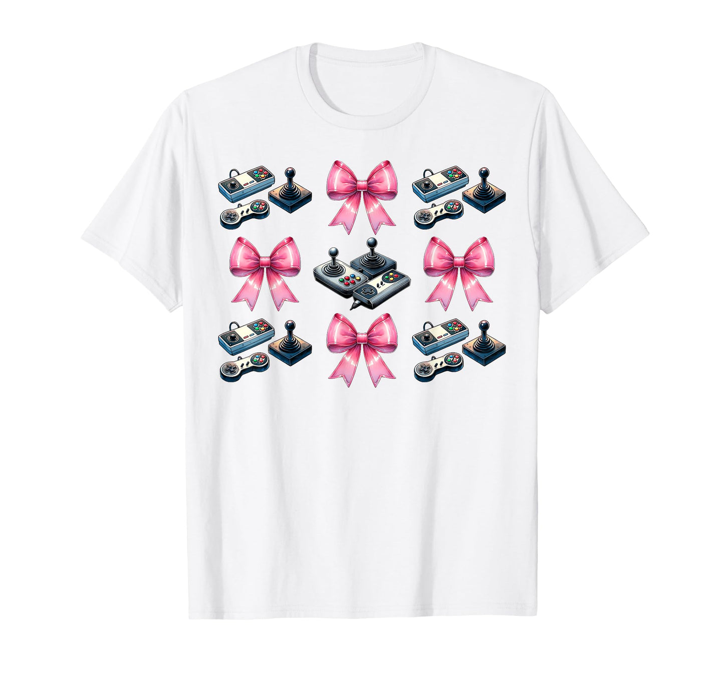 Coquette Bow Arcade Gaming Mothers Day T-Shirt - Trendy Graphic for Adults - T-Shirt, Sweatshirt, Hoodie