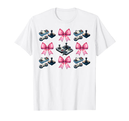 Coquette Bow Arcade Gaming Mothers Day T-Shirt - Trendy Graphic for Adults - T-Shirt, Sweatshirt, Hoodie