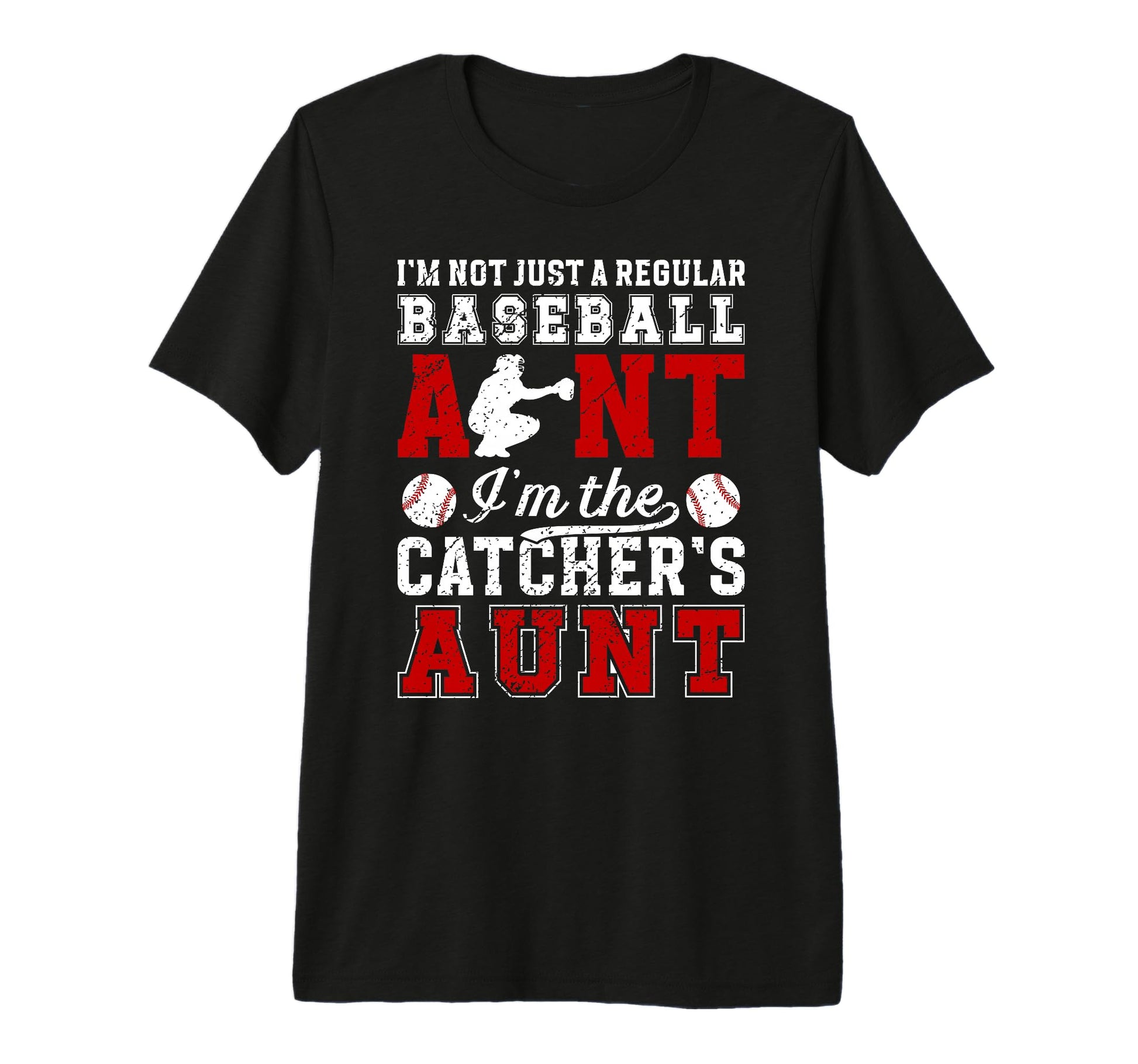 Im Baseball Catcher Aunt Baseball T-Shirt - Minimalist Print Men Women - T-Shirt, Sweatshirt, Hoodie