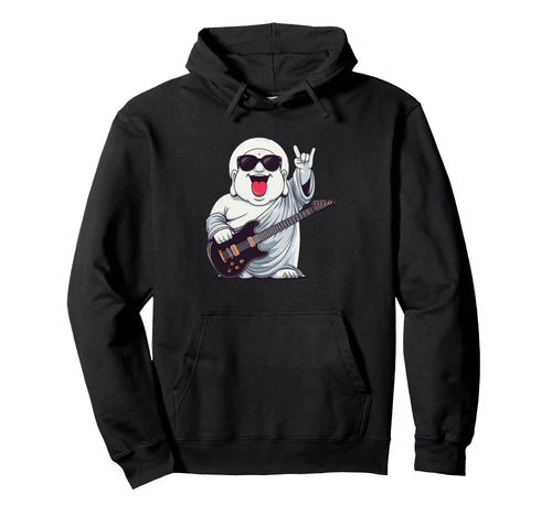 Funny Buddha Rock Music Guitar Player Hoodie - Trendy Graphic for Adults - T-Shirt, Sweatshirt, Hoodie