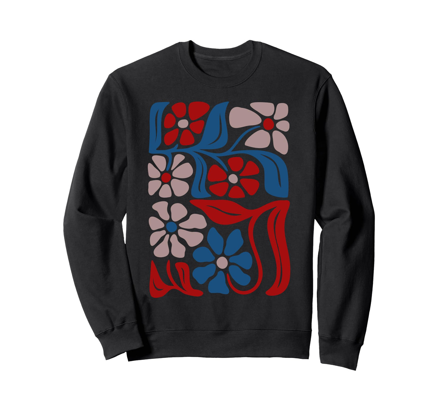 Boho Floral Art Summer Sweatshirt - Fun Novelty Design Men Women - T-Shirt, Sweatshirt, Hoodie