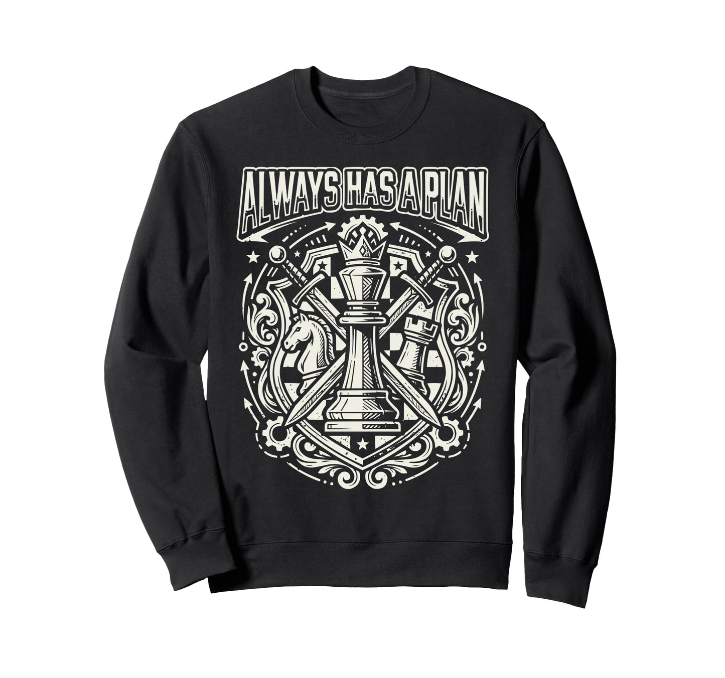 Chess Dad Board Game Daddy Checkmate Sweatshirt - Minimalist Print Unisex - T-Shirt, Sweatshirt, Hoodie