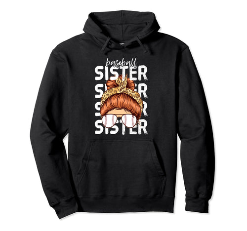 Baseball Sister Baseball Softball Hoodie - Custom Art Print for Adults - T-Shirt, Sweatshirt, Hoodie