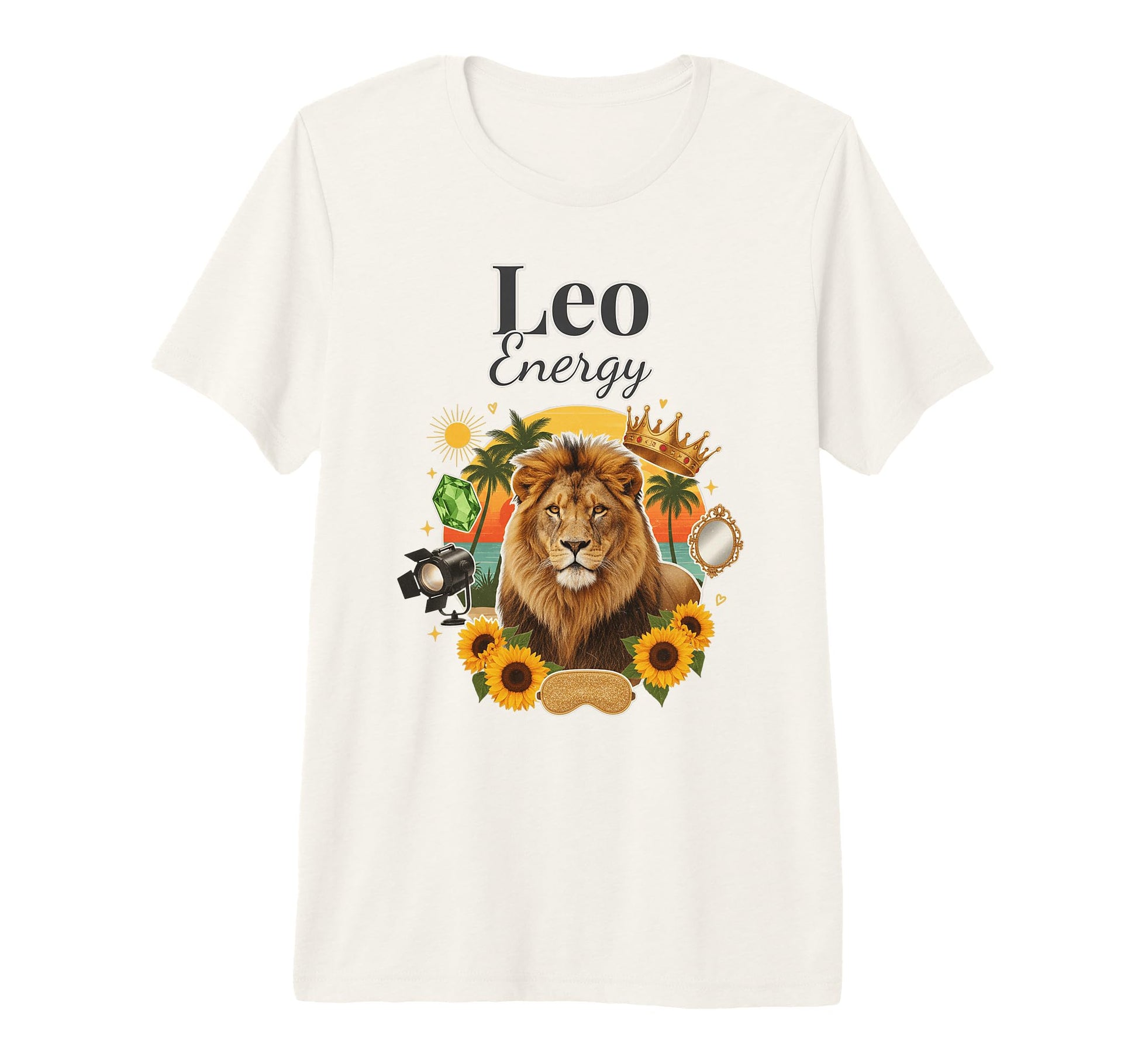 Leo Energy Zodiac Birthday Y2K T-Shirt - Custom Art Print Men Women - T-Shirt, Sweatshirt, Hoodie