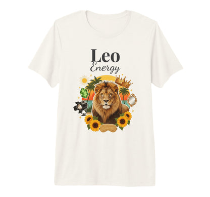 Leo Energy Zodiac Birthday Y2K T-Shirt - Custom Art Print Men Women - T-Shirt, Sweatshirt, Hoodie