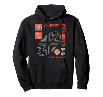 Peace Hunter Aesthetic Edgy Streetwear Hoodie - Novelty Apparel Men Women - T-Shirt, Sweatshirt, Hoodie