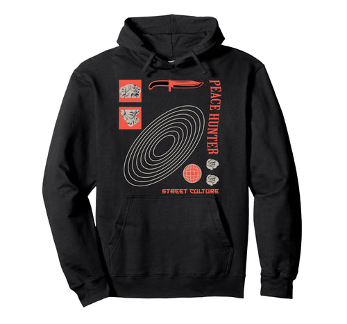 Peace Hunter Aesthetic Edgy Streetwear Hoodie - Novelty Apparel Men Women - T-Shirt, Sweatshirt, Hoodie