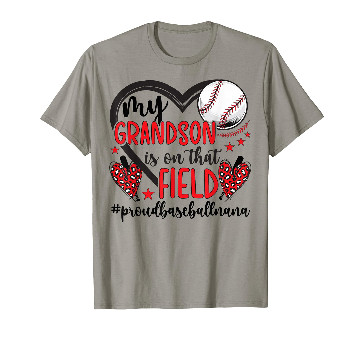 My Grandson Proud Baseball Nana T-Shirt - Custom Art Print Men Women - T-Shirt, Sweatshirt, Hoodie