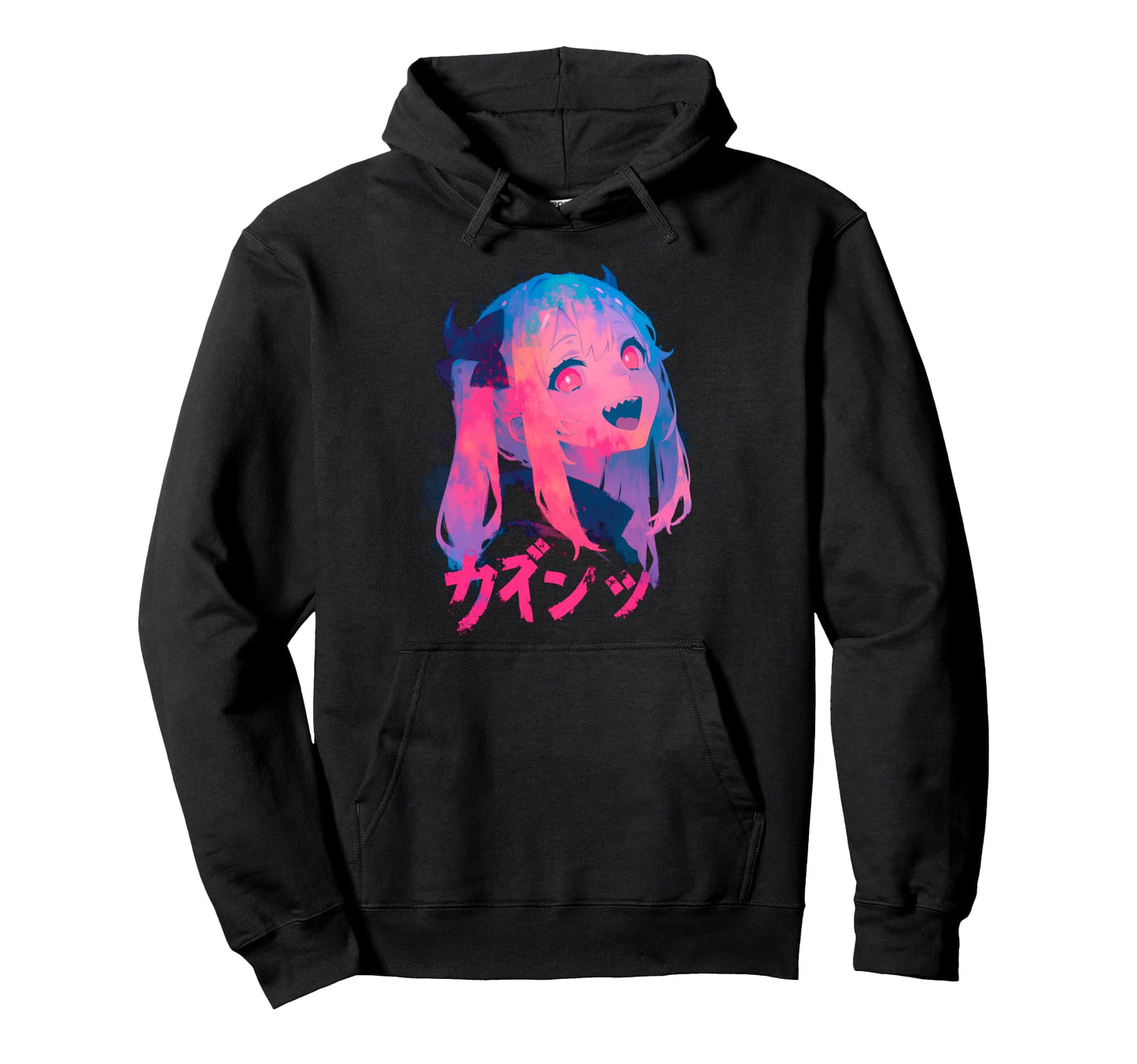 Goth Grunge Demon Anime Waifu Horror Hoodie - Fun Novelty Design Unisex - T-Shirt, Sweatshirt, Hoodie