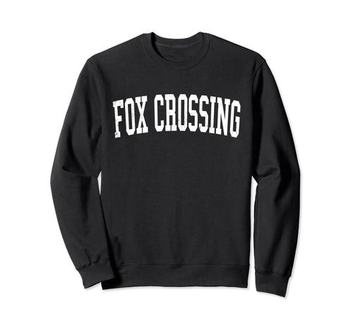 Fox Crossing Wi Distressed White Sweatshirt - Custom Art Print Unisex - T-Shirt, Sweatshirt, Hoodie
