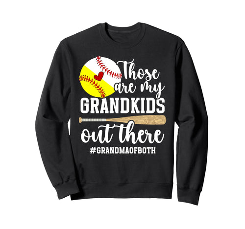 Proud Grandma Both Baseball Softball Sweatshirt - Custom Art Print Unisex - T-Shirt, Sweatshirt, Hoodie